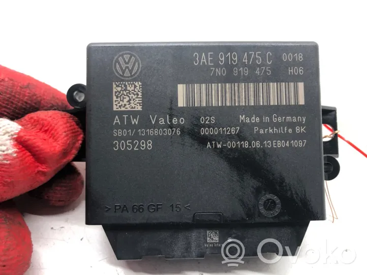 Volkswagen PASSAT CC Parking PDC control unit/module 3AE919475C