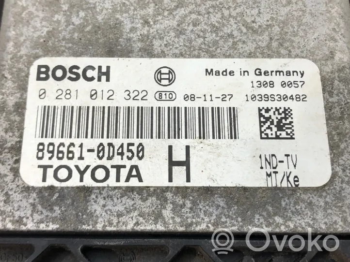 Toyota Yaris Galios (ECU) modulis 89661-0D450