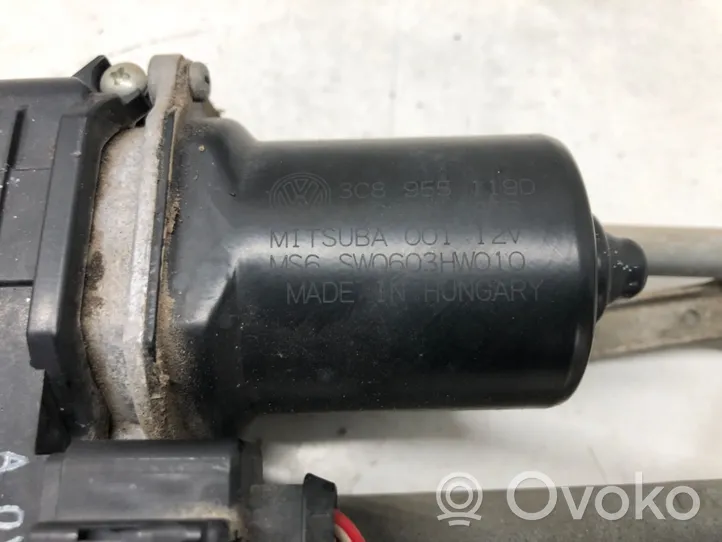 Volkswagen PASSAT CC Mechanizm i silniczek wycieraczek szyby przedniej / czołowej 3C8955023F