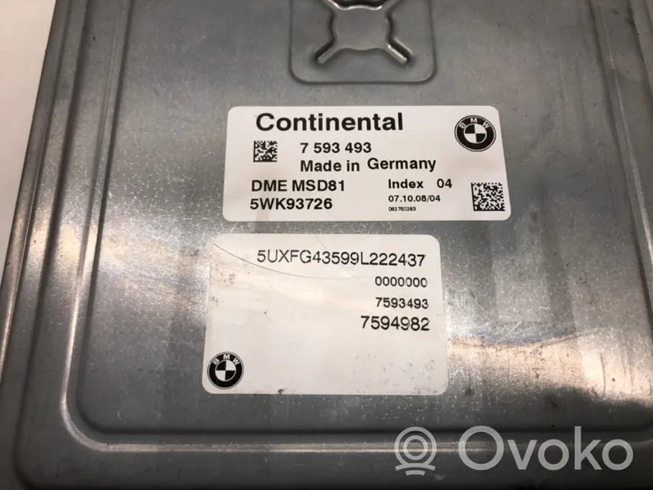 BMW X6 E71 Komputer / Sterownik ECU silnika 