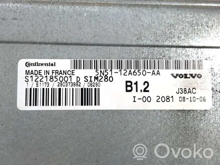 Volvo V50 Unité de commande, module ECU de moteur 5N51-12A650-AA