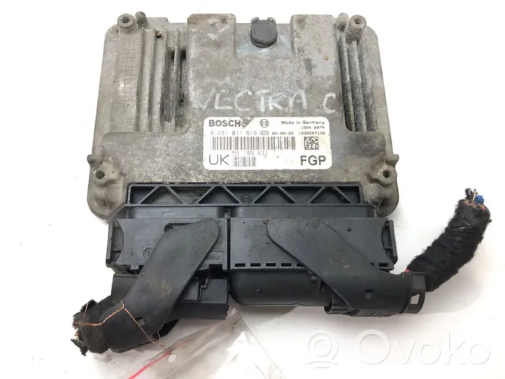 Opel Vectra C Unité de commande, module ECU de moteur 281011616