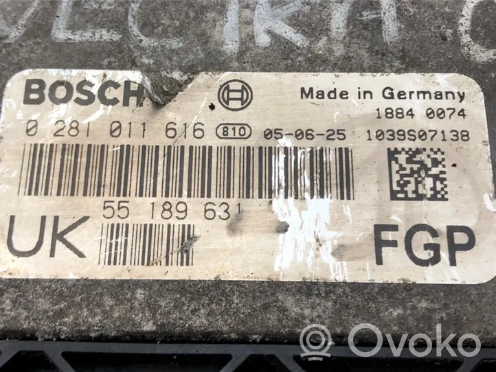 Opel Vectra C Unité de commande, module ECU de moteur 281011616