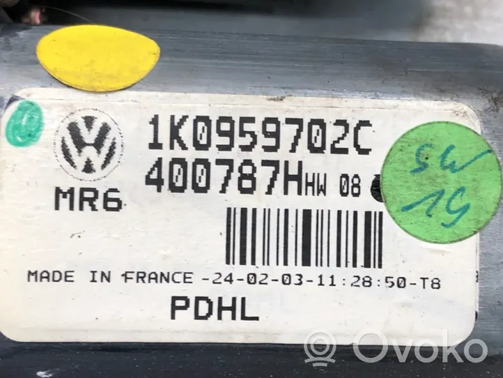 Volkswagen Touran I Mécanisme de lève-vitre avec moteur 1K0959702C