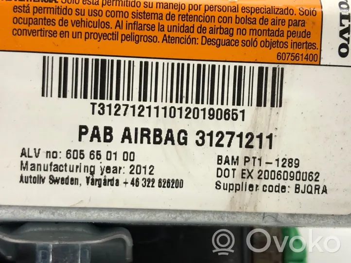 Volvo V70 Poduszka powietrzna Airbag pasażera 31271211