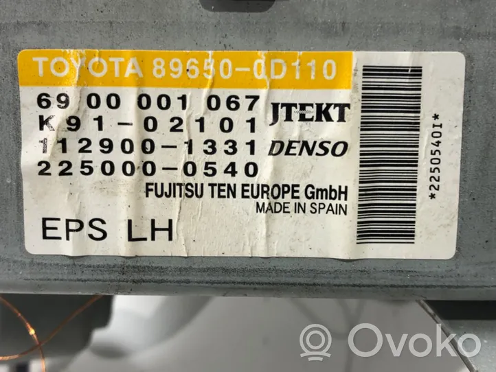 Toyota Yaris Stūres pastiprinātāja vadības bloks 89650-0D110