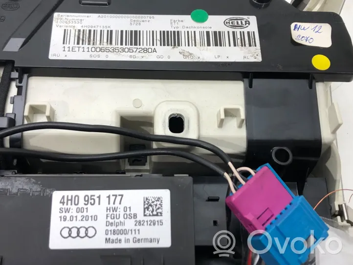 Audi A8 S8 D4 4H Kattokonsolin valaisinyksikön koristelista 4H0947135K