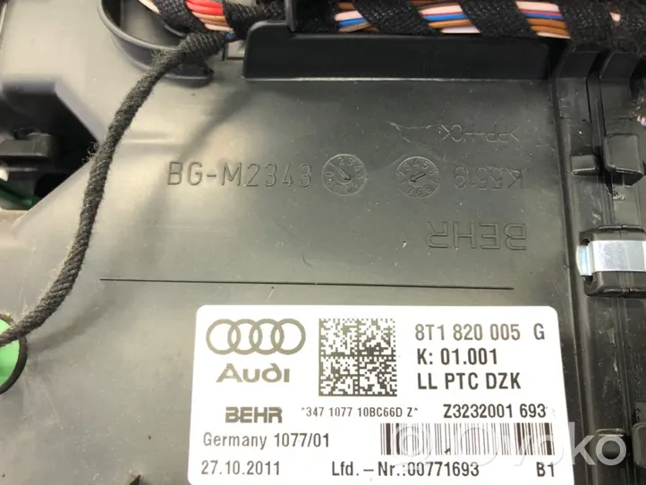 Audi A5 8T 8F Radiateur soufflant de chauffage 8T1820005G
