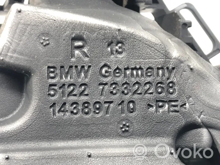 BMW 3 F30 F35 F31 Poignée extérieure de porte arrière 7332268