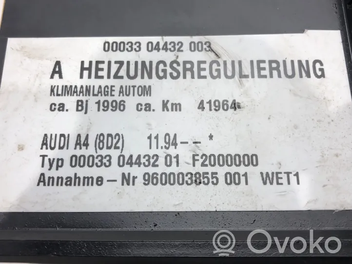 Audi A4 S4 B5 8D Interruttore ventola abitacolo 8L0820043B