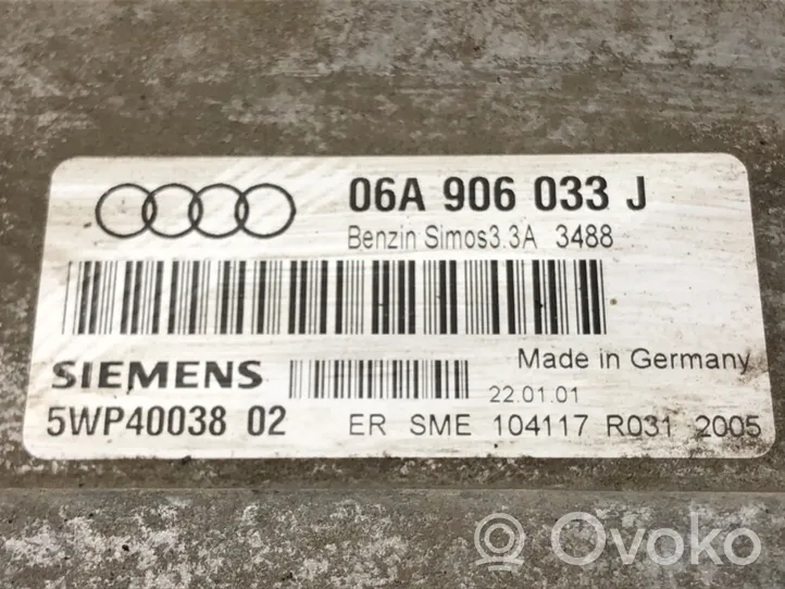 Audi A3 S3 8L Unité de commande, module ECU de moteur 06A906033J