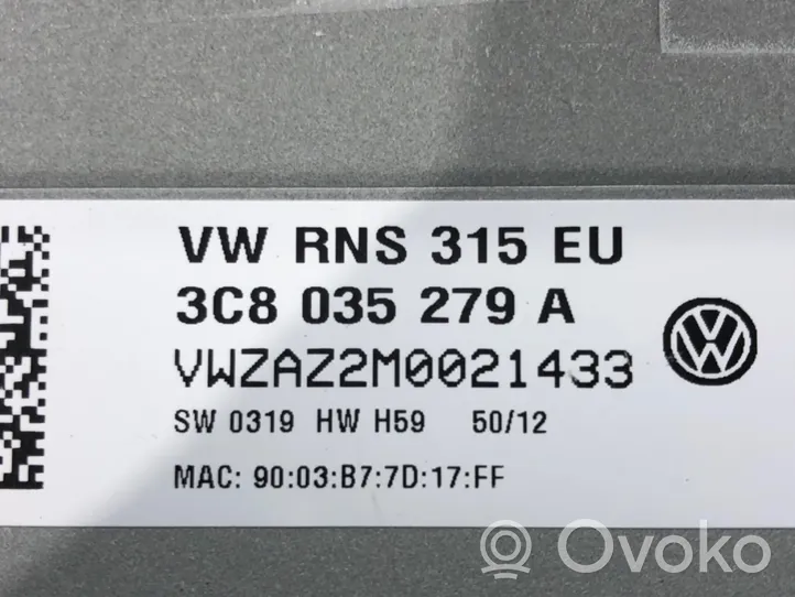 Volkswagen Golf VI Unità principale autoradio/CD/DVD/GPS 3C8035279A