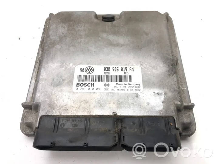 Volkswagen Bora Unité de commande, module ECU de moteur 038906019AM