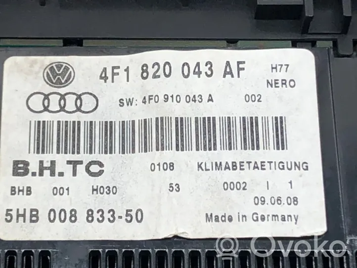 Audi A6 Allroad C6 Interrupteur ventilateur 4F1820043AF