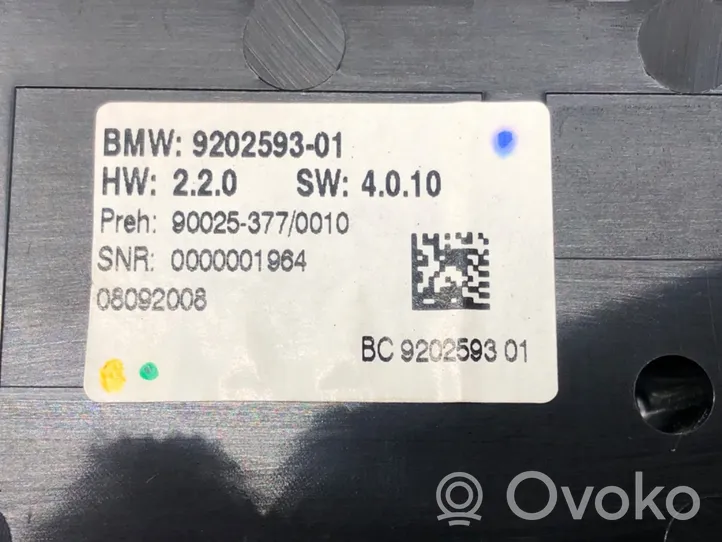 BMW 7 F01 F02 F03 F04 Przełącznik / Włącznik nawiewu dmuchawy 9202593