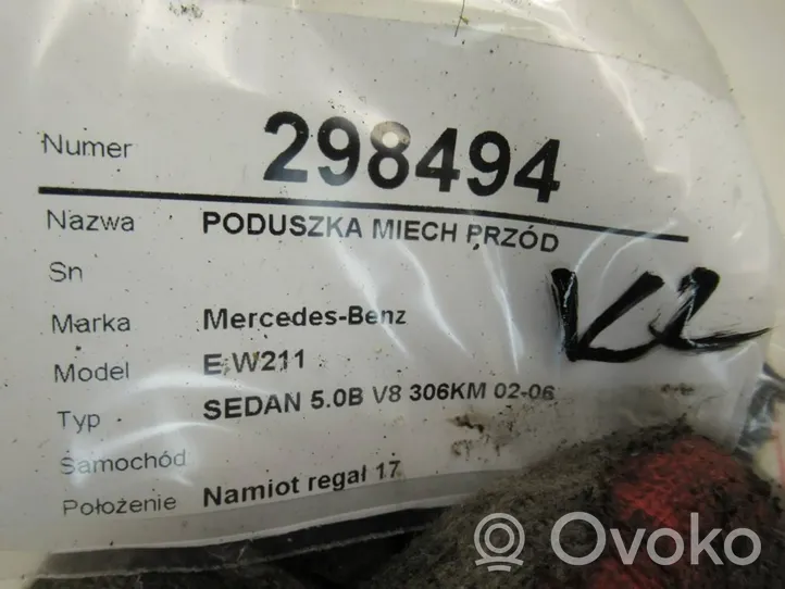 Mercedes-Benz E W211 Amortyzator zawieszenia pneumatycznego osi przedniej C086093