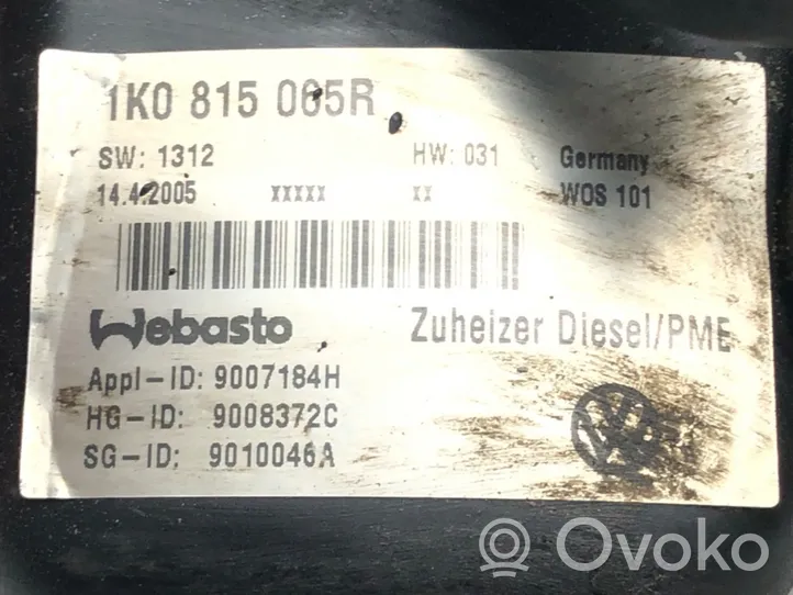 Volkswagen Touran I Bomba de circulación para calentador autónomo (Webastos) 1K0815065R