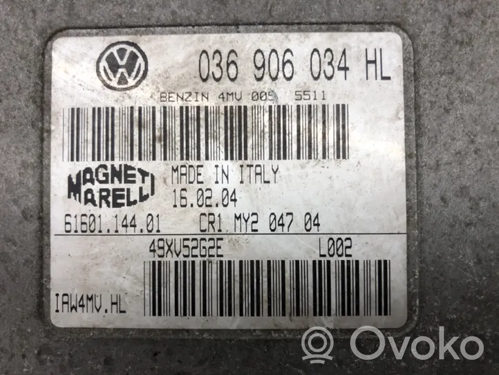 Volkswagen Polo IV 9N3 Unité de commande, module ECU de moteur 036906034HL