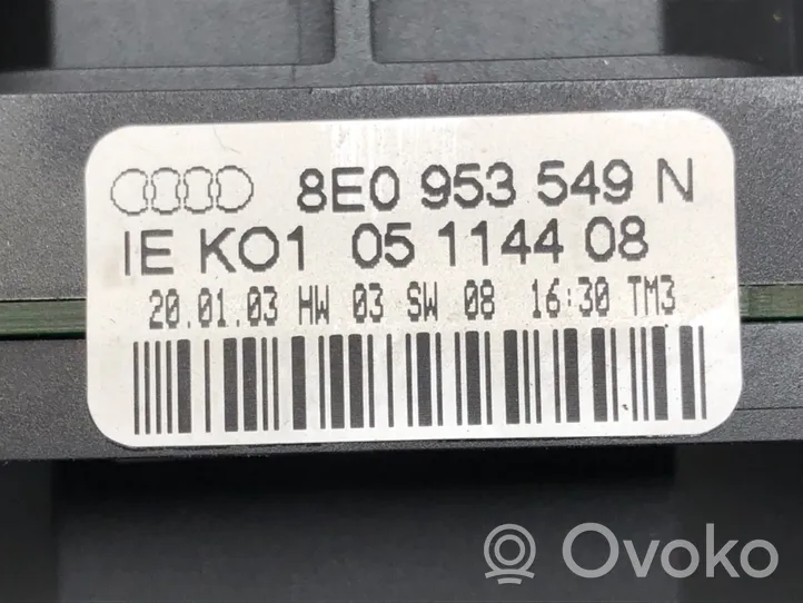 Audi A4 S4 B6 8E 8H Rankenėlių komplektas 8E0953549N