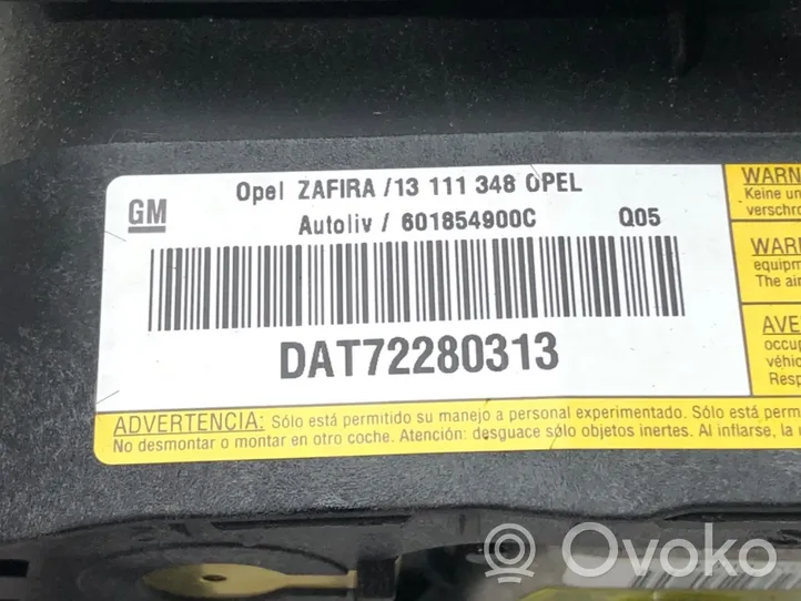 Opel Zafira B Airbag de volant 13111348