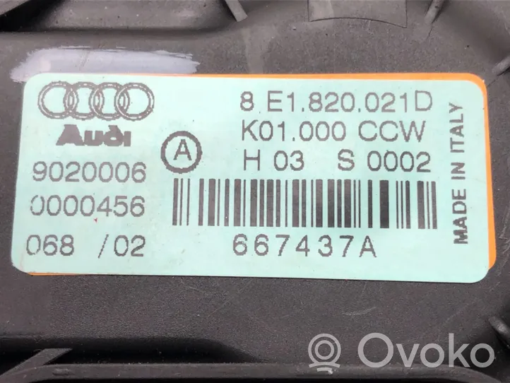 Audi A4 S4 B6 8E 8H Ventola riscaldamento/ventilatore abitacolo 8E1820021D