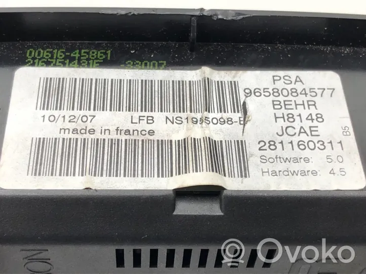 Citroen C4 I Przełącznik / Włącznik nawiewu dmuchawy 9658084577