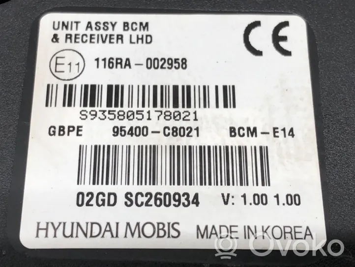 Hyundai i20 (GB IB) Module de contrôle carrosserie centrale 95400-C8021