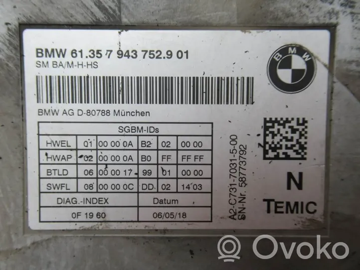 BMW 2 F22 F23 Citu veidu vadības bloki / moduļi 7943752