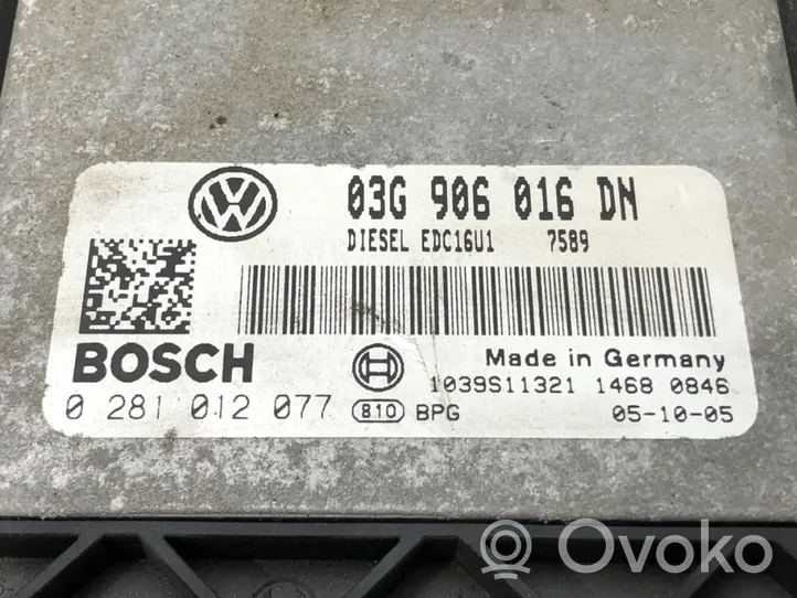 Volkswagen Golf Plus Unité de commande, module ECU de moteur 