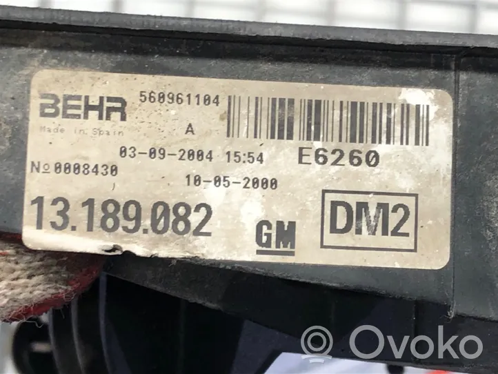 Opel Corsa C Ventiliatorių komplektas 13189082