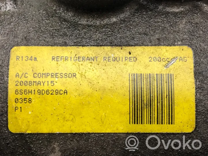 Ford Fiesta Kompresor / Sprężarka klimatyzacji A/C 6S6H19D629CA