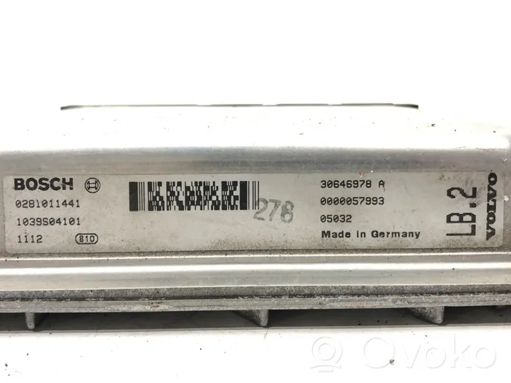 Volvo S60 Unité de commande, module ECU de moteur 30646978A