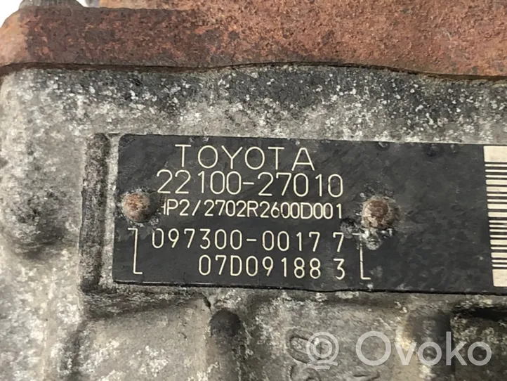 Toyota Corolla Verso E121 Polttoaineen ruiskutuksen suurpainepumppu 22100-27010