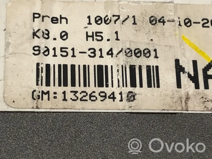 Opel Astra H Sisätuulettimen ohjauskytkin 13269410