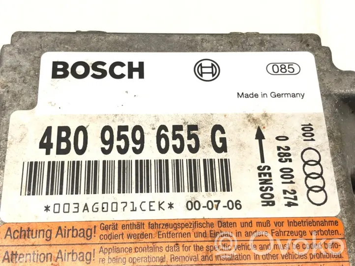 Audi A6 Allroad C5 Sensore d’urto/d'impatto apertura airbag 4B0959655G