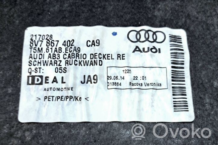 Audi A3 S3 8V Etuoven verhoilu (käytetyt) 8V7867402