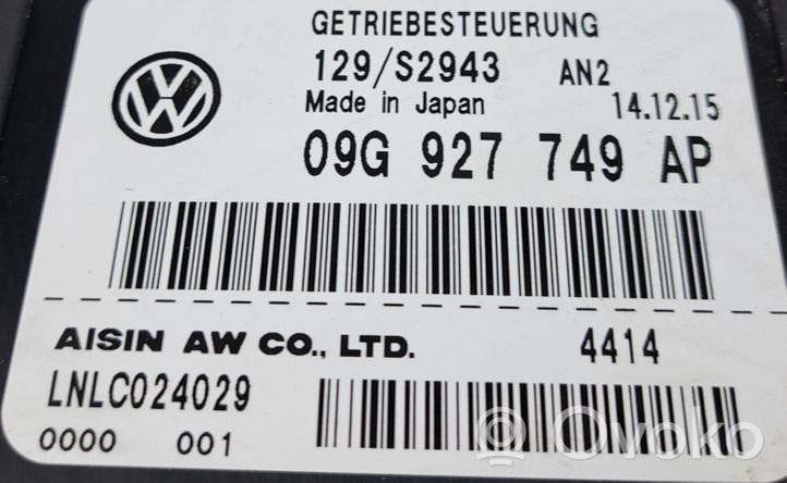 Volkswagen Golf VII Sterownik / Moduł skrzyni biegów 09G927749AP