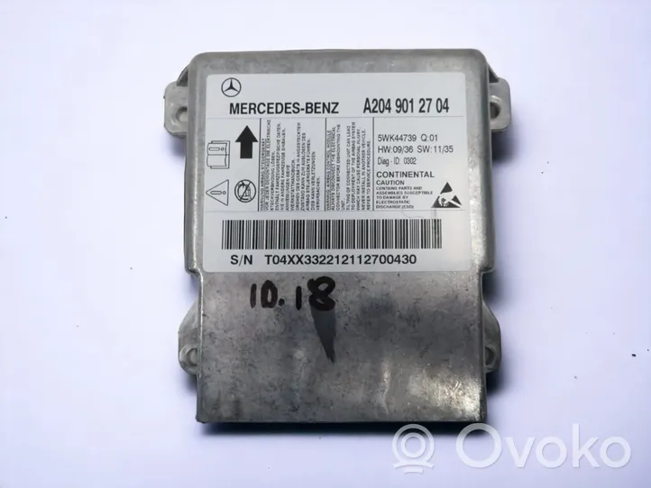 Mercedes-Benz C W204 Module de contrôle airbag A2049012704