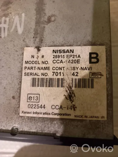 Nissan Navara D40 Unidad delantera de radio/CD/DVD/GPS 25915EP21A