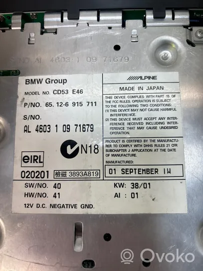 BMW 3 E46 Unità principale autoradio/CD/DVD/GPS 6915711