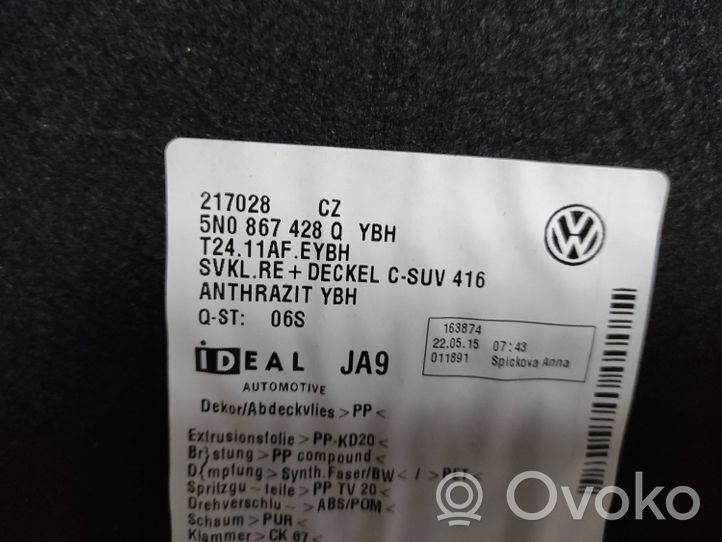 Volkswagen Tiguan Panneau, garniture de coffre latérale 5N0867428Q