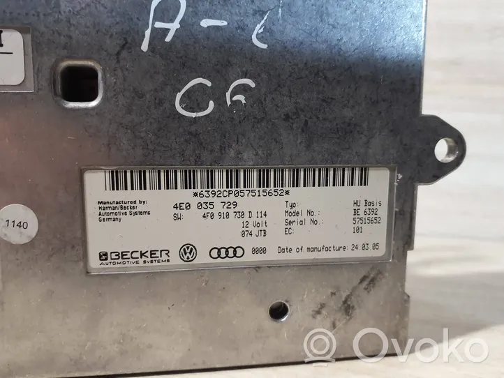 Audi A6 S6 C6 4F MMI control unit 4E0035729