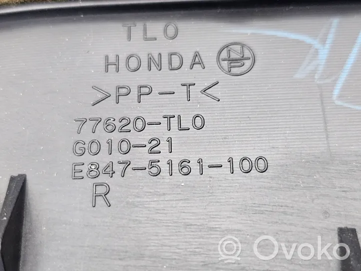 Honda Accord Garniture, panneau de grille d'aération latérale 77620TL0