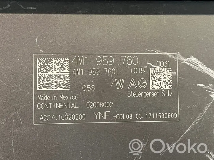 Audi Q5 SQ5 Module de commande de siège 4M1959760