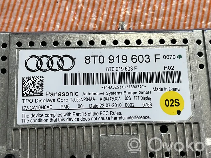 Audi Q5 SQ5 Monitor / wyświetlacz / ekran 8T0919603F