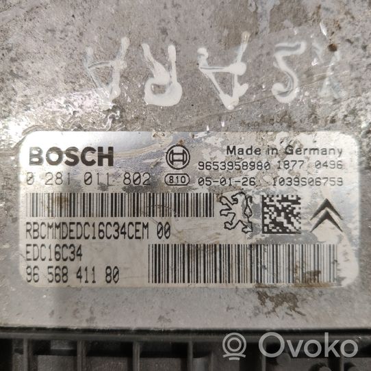 Citroen Xsara Picasso Unité de commande, module ECU de moteur 0281011802