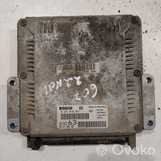 Peugeot 607 Kit calculateur ECU et verrouillage 9641188180