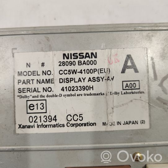 Nissan Almera N16 Monitori/näyttö/pieni näyttö CC5W4100P