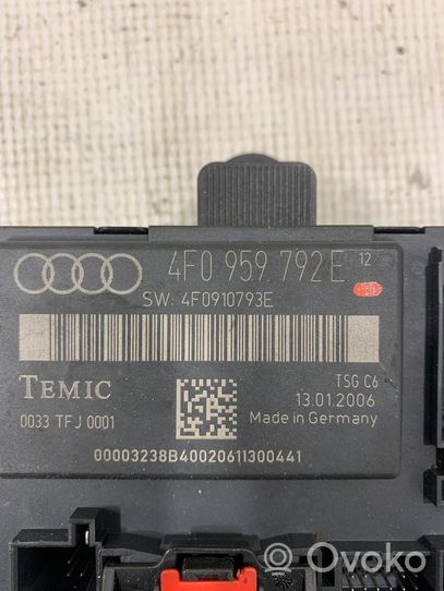 Audi A6 S6 C6 4F Oven ohjainlaite/moduuli 4F0959792E