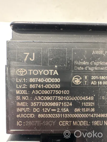 Toyota Yaris XP210 Unité de commande module de porte 867400D030